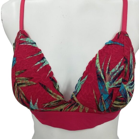 Victorias Secret PINK Lightly Lined Racerback Bralette Bra Size M Pullover Red - Picture 1 of 7